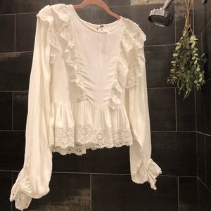 🎉SUMMER SALE!🎉Free People Romantic Ivory Top - NWT